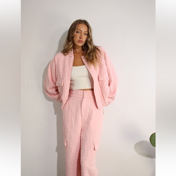 EMBOSSED BOMBER AND PANT SET - Picture 5 of 15